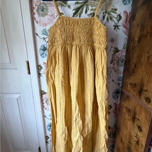 A New Day Mustard Smocked Dress